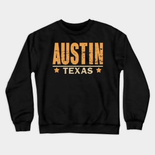 Austin Texas bold vintage Crewneck Sweatshirt